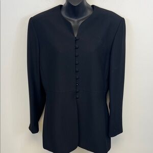 Le Suit Classic Black Jacket Size 12